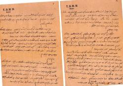 OSMANLICA BELGE MEKTUP SİNOP MİLLETVEKİLİ HULUSİ ORUÇOĞLU 1943 1944 HATIRAT EL YAZILI 19 SAYFA TBMM HUSUSİ KAĞIDINA