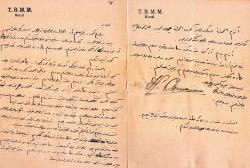 OSMANLICA BELGE MEKTUP SİNOP MİLLETVEKİLİ HULUSİ ORUÇOĞLU 1943 1944 HATIRAT EL YAZILI 19 SAYFA TBMM HUSUSİ KAĞIDINA
