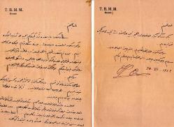 OSMANLICA BELGE MEKTUP SİNOP MİLLETVEKİLİ HULUSİ ORUÇOĞLU 1943 1944 HATIRAT EL YAZILI 19 SAYFA TBMM HUSUSİ KAĞIDINA