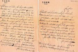 OSMANLICA BELGE MEKTUP SİNOP MİLLETVEKİLİ HULUSİ ORUÇOĞLU 1943 1944 HATIRAT EL YAZILI 19 SAYFA TBMM HUSUSİ KAĞIDINA
