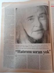 Cumhuriyet Dergi Gazetesi - 18 Ekim 1998 - Sayı 656 - Kate Millet Fotoğrafı - Yelda Kaymakçı Fotoğrafı - Cinsel Politika - En İyi Kadın Oyuncu - Çeşmibülbül - Auschwitz'in Doktoru - Kontes Son Nefesini Verdi - Maça Kızı - Çaykovski - Belkıs Aran Türk Operası