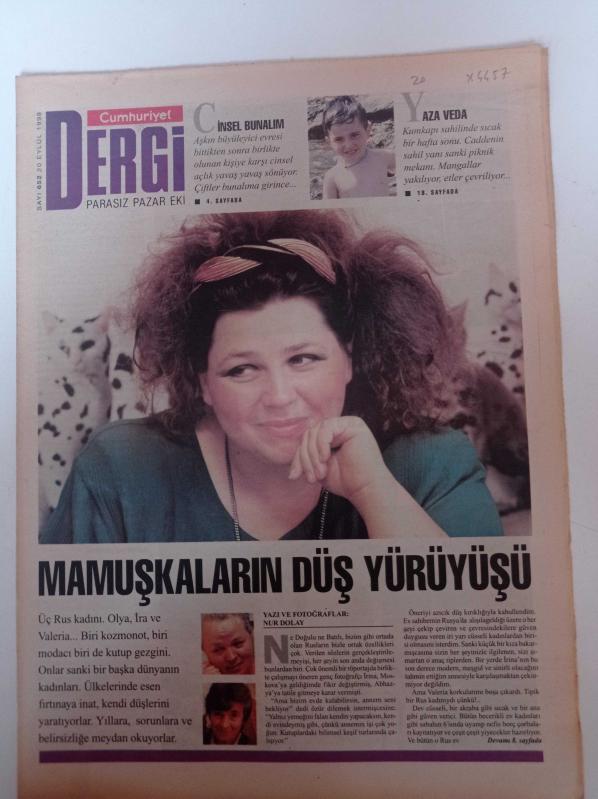 Cumhuriyet Dergi Gazetesi 20 Eylül 1998 Sayı 652  