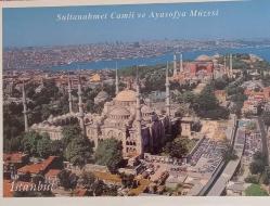 Kartpostal Türkiye istanbul ayasofya camii sultanahmet camii blue mosque 17*12cm