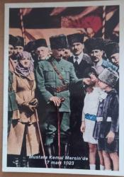 Kartpostal Türkiye Gazi Mustafa Kemal Atatürk mersin de 17*12cm