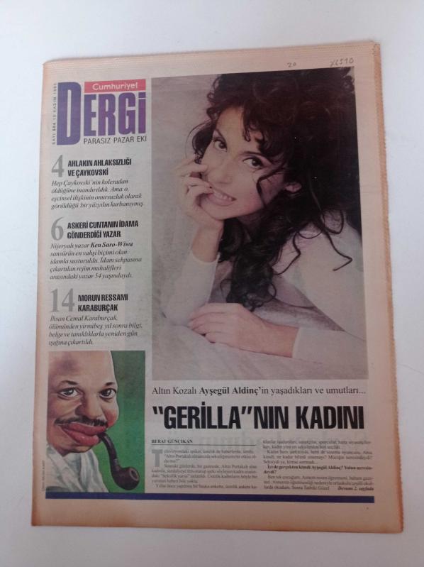 Cumhuriyet Dergi Gazetesi 19 Kasım 1995 Sayı 504 Altın  