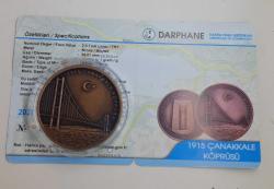 1915 Çanakkale Köprüsü Açılış Bronz Darphane Hatıra Para Sertifikalı 2022