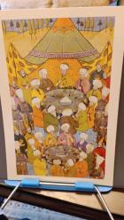 Kartpostal- Levni Surname i Vehbi -Scholars and  Other admınıstrators , Ebat :15x23 cm