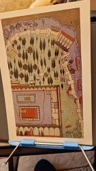 Kartpostal -  Hünernameden Topkapı Sarayı Bahçesi  minyatürü  , Ebat :15x23 cm