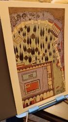 Kartpostal -  Hünernameden Topkapı Sarayı Bahçesi  minyatürü  , Ebat :15x23 cm