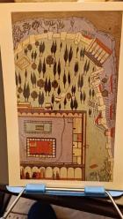 Kartpostal -  Hünernameden Topkapı Sarayı Bahçesi  minyatürü  , Ebat :15x23 cm