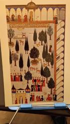 Kartpostal -  Hünernameden Topkapı Sarayı Bahçesi  minyatürü  , Ebat :15x23 cm