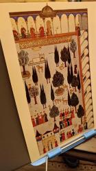 Kartpostal -  Hünernameden Topkapı Sarayı Bahçesi  minyatürü  , Ebat :15x23 cm