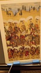 Kartpostal- Levni  - Orduyu Hümayunun sefer hali  minyatür , Ebat :15x23 cm