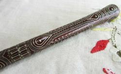 AnTiKa OSMANLI GüMüŞ KaKMa İŞLEMELİ ASA-BASTON SaPı.....afyon işi