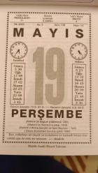 19  Mayıs 2005 Takvim Yaprağı - Doğum Günü Hediyesi