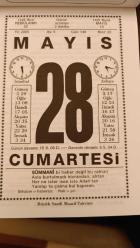 Efemera - 28  Mayıs 2005 Takvim Yaprağı - Doğum Günü Hediyesi - kitantik - kitaLog