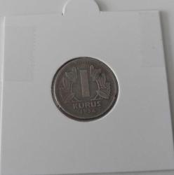 1936 BİR (1) KURUŞ YUVARLAK TIRTILSIZDIR NADİR OLANI ORİJİNAL ÇOK TEMİZ 1VV2TT ÇOK NADİR