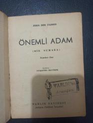 Önemli Adam ( Bir Numara ) - John Dos Passos - Varlık Yayınları - 1962 Yılı - Türkçe Kitap