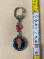 KOLEKSİYONLUK ÇİFT TARAFLI ALPARSLAN TÜRKEŞ MHP ANAHTARLIK BOZKURT NO 52