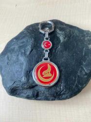 KOLEKSİYONLUK ÇİFT TARAFLI ALPARSLAN TÜRKEŞ MHP ANAHTARLIK BOZKURT NO 52