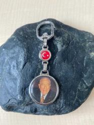 KOLEKSİYONLUK ÇİFT TARAFLI ALPARSLAN TÜRKEŞ MHP ANAHTARLIK BOZKURT NO 53