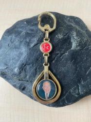 KOLEKSİYONLUK ÇİFT TARAFLI ALPARSLAN TÜRKEŞ MHP ANAHTARLIK BOZKURT NO 73