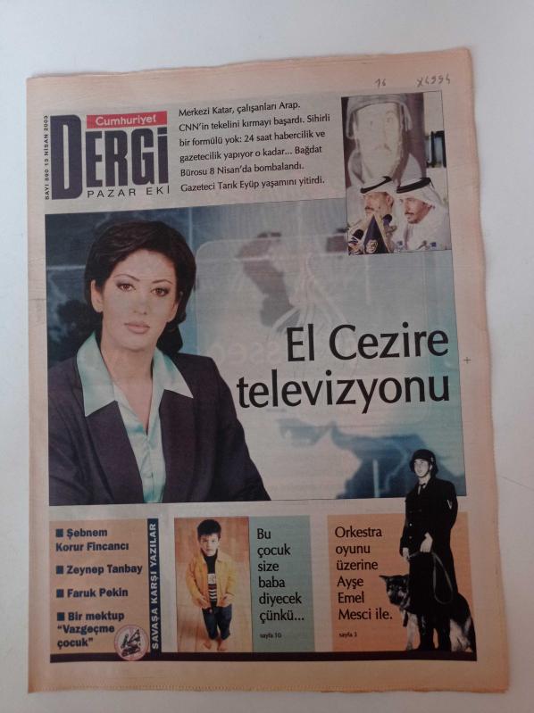 Cumhuriyet Dergi Gazetesi 13 Nisan 2003 Sayı 890 El Cezire  