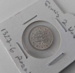 1327-6 GÜMÜŞ 2 KURUŞ SULTAN MEHMET REŞAT DÖNEMİ ORİJİNAL ÇİLL RR4AA1 ÇİL'İ PEK ÇIKMAZ