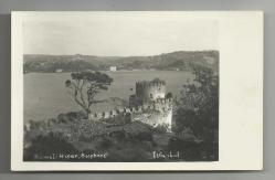 RUMELİHİSARI VE TAM KARŞISINDA KÜÇÜKSU KASRI KONULU ESKİ FOTOKART...