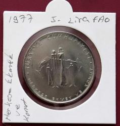 1977 5 Lira FAO Herkese Ekmek ve Konut  063