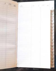 Telefon Fihristi  Spralli  12 x 16 cm 19 Ayraçlı Her Ayraç 2 Yaprak