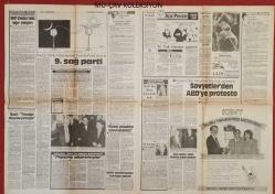 Milliyet Gazete 19 Mart 1986 Sovyet Protestosu,Bedri Koraman Özal Karikatürü,Arif Doğru,Seçil Heper,Yapı Kredi Reklamı,Bedri Tümer,Vural Arıkan,Hasbi Ağa,Alexander Fadaev,Szager