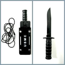 OMENİV'DEN RETRO VİNTAGE STİL MİNYATÜR KOLYE BIÇAK SİYAH ÇAKI ANAHTARLIK KAMP OUTDOOR SÜPER