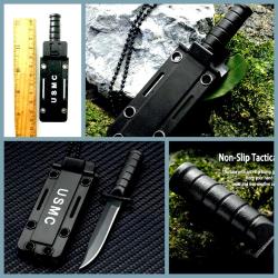 OMENİV'DEN RETRO VİNTAGE STİL MİNYATÜR KOLYE BIÇAK SİYAH ÇAKI ANAHTARLIK KAMP OUTDOOR SÜPER