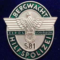 İKİNCİ DÜNYA SAVAŞI NAZİ ALMANYASI DAĞ POLİSİ MADALYASI  WW2