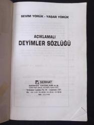 Açıklamalı Deyimler Sözlüğü - Sevim Yörük -  Türkçe Kitap - Serhat Yayınları -