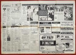Günaydın Gazete 25 Ekim 1984 Muammer Kaddafi,Yıldız Kenter,Leyla Tepedelen,Mustafa Yalçın,Genç Kartallar Hazır,Mitterand,Ronald Reagan,Turhan Kaşo,Joan Collins,Necla Ak,Tursil Reklam