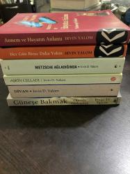 İrvin yalom kitapları- 6 adet - divan- güneşe bakmak- aşkın celladı- Nietzsche ağladığında- her gün biraz daha yakın- annem ve hayatın anlamı