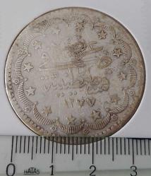GÜMÜŞ 20 KURUŞ SULTAN ABDÜLAZİZ 1277-14 ORİJİNAL ÇOK ÇOK TEMİZ 1U2RR ÇOK NADİRDİR