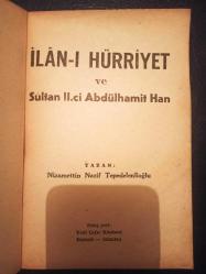 İlan-ı Hürriyet Ve Sultan 2. Abdulhamit Han- Nizamettin Nazif Tepedelenlioğlu -Türkçe Kitap - Yeni Çığır Kitabevi -