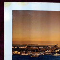 VINTAGE GALATADAN İSTANBUL PANORAMİK MANZARA DURALİT ÜZERİNE BASKI POSTER RESİM