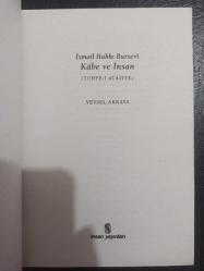 Kabe ve İnsan - İsmail Hakkı Bursevi - İrfan Yayınları - 2000 Yılı - Türkçe Kitap