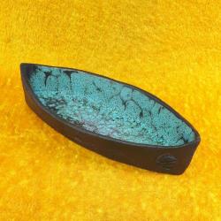 VINTAGE EL YAPIMI SANDAL FORMUNDA SERAMİK TABAK