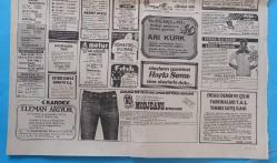 Gazino Reklamları Gazetesi 11ocak 1983 Hülya Koçyigit ,İbrahim Tatlıses Sezen Ajsu ,Ateş Böceği Ercan,Mazhar Fuat Özkan,Hüner Coşkuner,Kaldırım Serçesi,Tuncay özinel tiyatrosu Ferhan Şensoy un Aşkın Gözüne Gözlükhâlâ imar affı peşindeler Diyarbakır hicret Apartmanı,Çakal Carlos Karşıyaka da ,Ermeni katiller işi acıttı, Şahbaz limited Şirketi,Gediz Ambalaj,Seba Tur,Asya tür,Duru Turizm,Mete,Arı kürk,Modjeans,Tantur reklamkarı