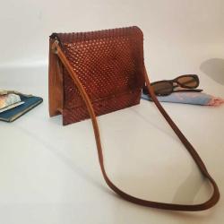 İtalyan Yılan Derisi Çanta 1970ler