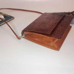 İtalyan Yılan Derisi Çanta 1970ler