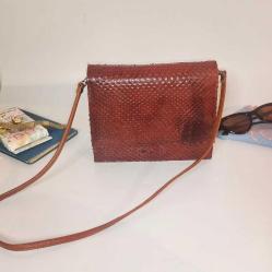 İtalyan Yılan Derisi Çanta 1970ler