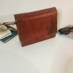 İtalyan Yılan Derisi Çanta 1970ler