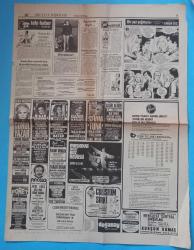 Efemera - Gazino Reklamları Gazetesi 1 Haziran 1975 Sevim Tuna,Sadri Alışık, Ersen Dadaşlar,Miskova Devlet Buz Revüsü ,Tanju Okan,Gönül Yaxar,Nigar Ulueter,Efgan Efekan,Pakize Suda,Ömür Göksel,Uğur Böcekleri,Sevda Karaca,Serpil Nur,Kamuran Akkor,Güzide Kasacı,Hayko,Tanju Okan,Vedat Çetinkaya,Uğur Böcekleri,Peri Han,Gül Tener,Sevim Tuna,Leyla Sayar,Tanju Okan, İlham Gencer, - kitantik - kitaLog