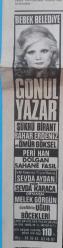 Gazino Reklamları Gazetesi 1 Haziran 1975 Sevim Tuna,Sadri Alışık, Ersen Dadaşlar,Miskova Devlet Buz Revüsü ,Tanju Okan,Gönül Yaxar,Nigar Ulueter,Efgan Efekan,Pakize Suda,Ömür Göksel,Uğur Böcekleri,Sevda Karaca,Serpil Nur,Kamuran Akkor,Güzide Kasacı,Hayko,Tanju Okan,Vedat Çetinkaya,Uğur Böcekleri,Peri Han,Gül Tener,Sevim Tuna,Leyla Sayar,Tanju Okan, İlham Gencer,